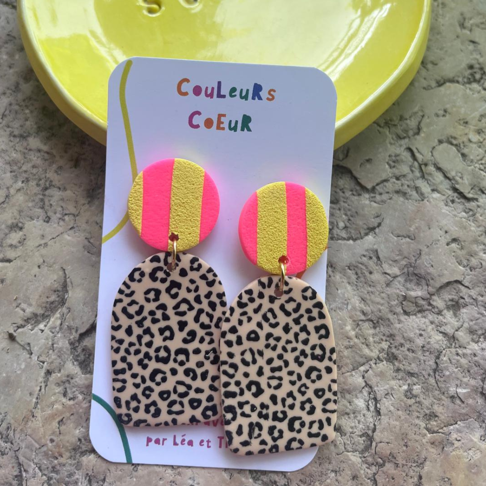 Koh Samui - Leopard / Coeur rose&jaune