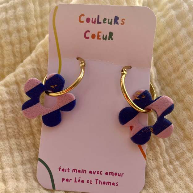 Margarita - Rayures Bleu/Rose