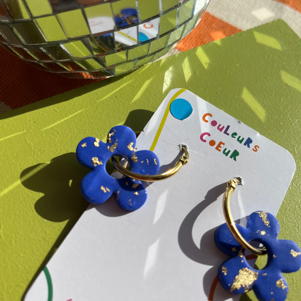 Margarita ☀️ - Créole Marguerite, Bleu Klein & doré