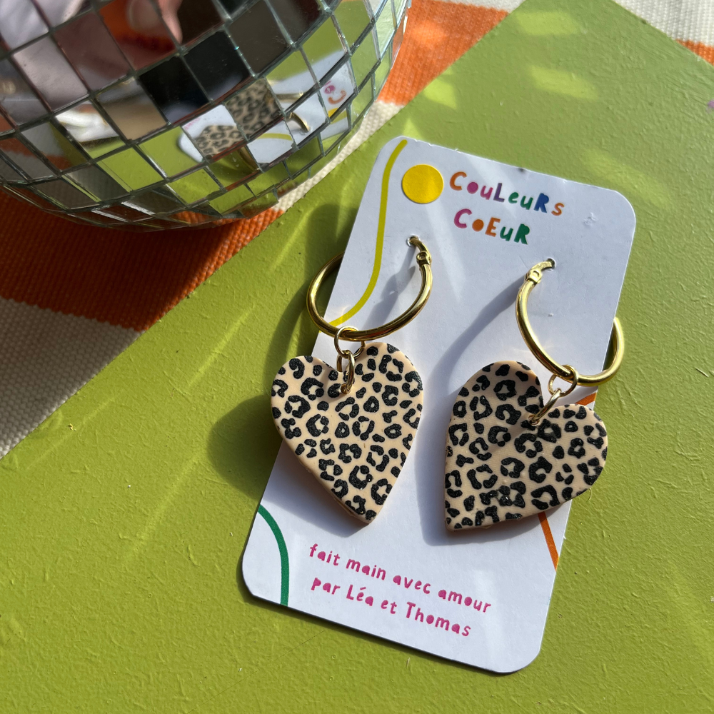 Valentina ☀️  - Créole Coeur, Léopard