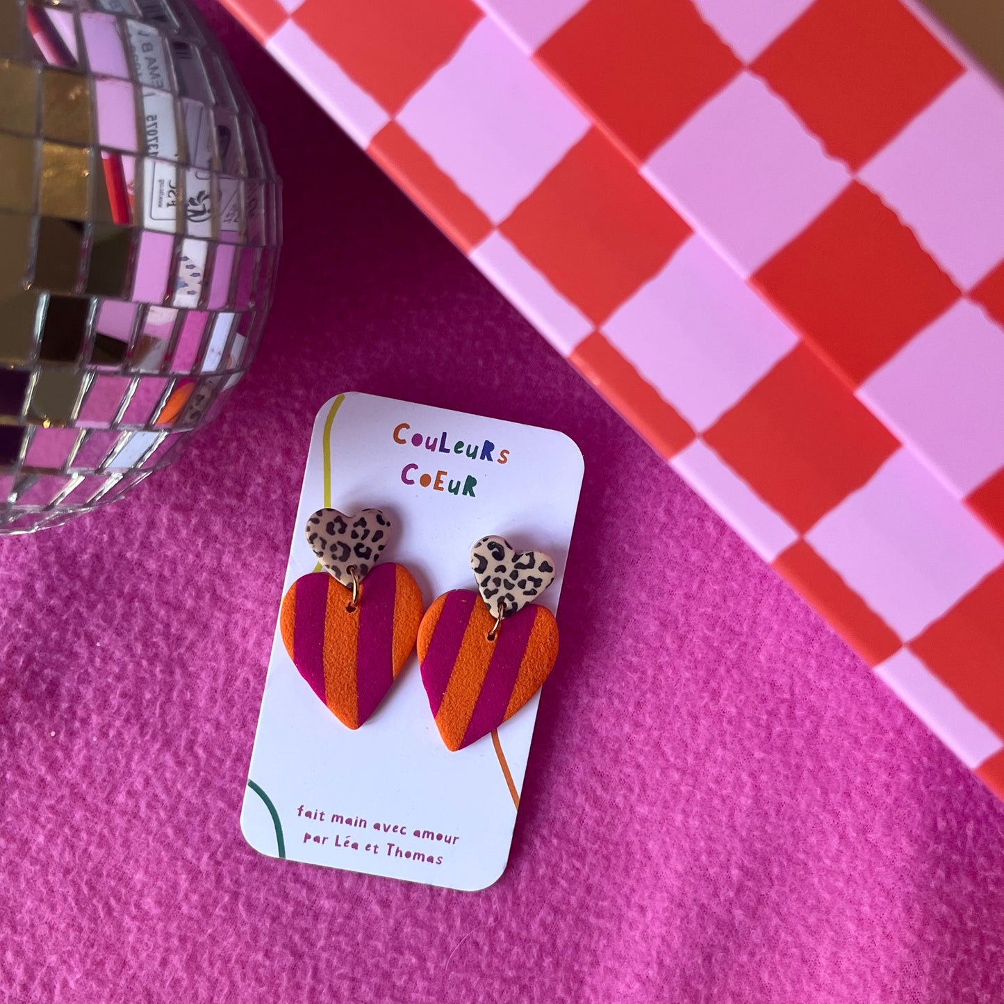 Venise Rose- Orange / Léopard