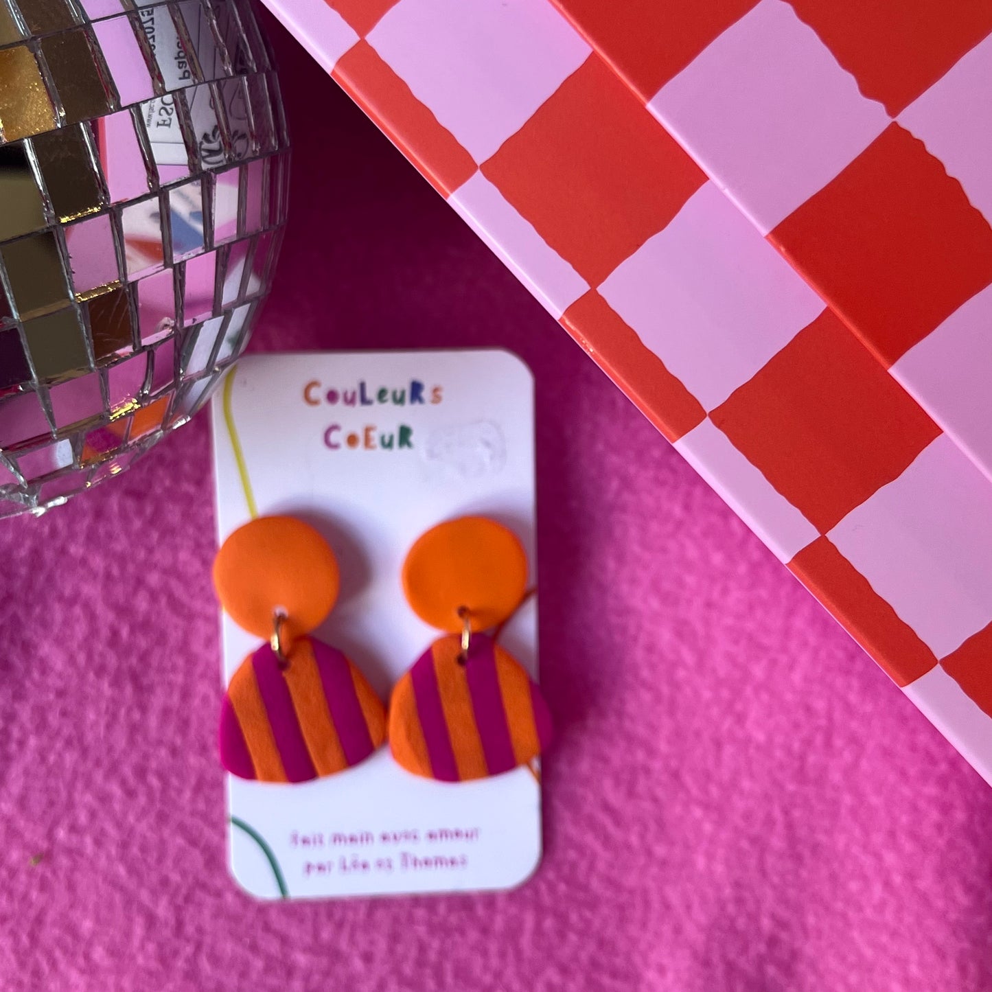 Cartagena Rayure Orange / Rose