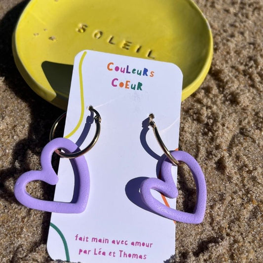Valentina ☀️  - Créole Coeur, Mauve