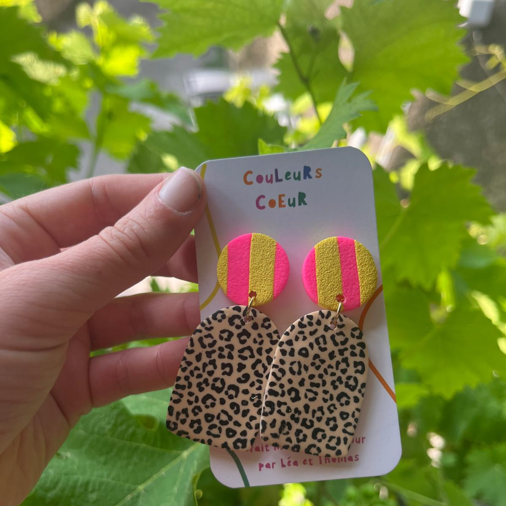 Koh Samui - Leopard / Coeur rose&jaune