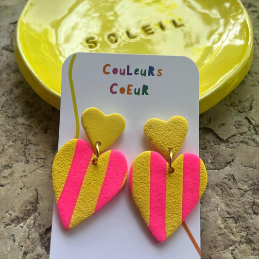 Venise - Fluo/Jaune Coeurs Jaunes