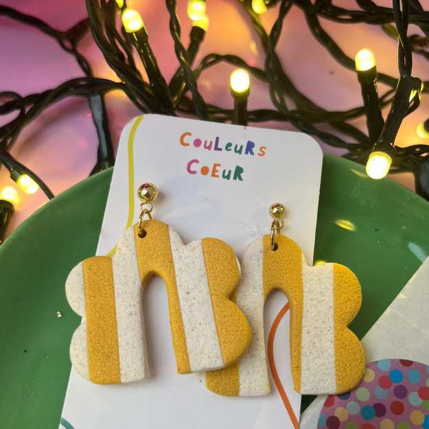 Mallorca - Ocre & Blanches pailletées