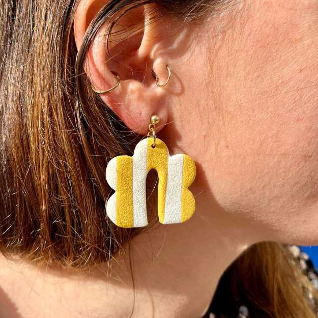 Mallorca - Ocre & Blanches pailletées