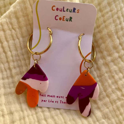 Acapulco - Motif violet/orange