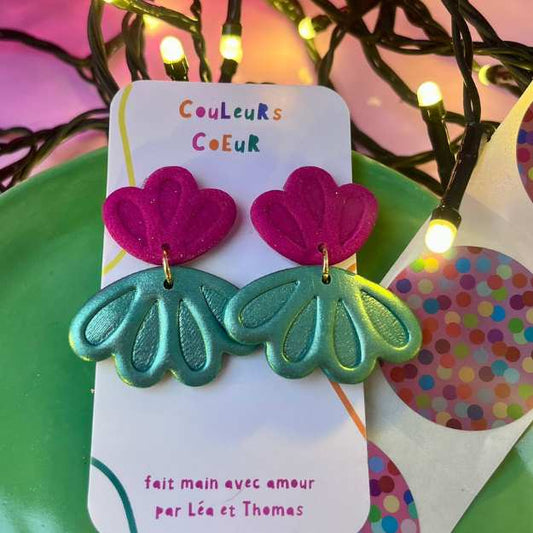 Manarola - Vert & Fushia