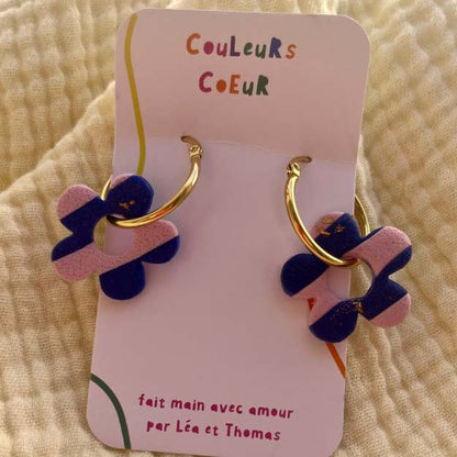 Margarita - Rayures Bleu/Rose