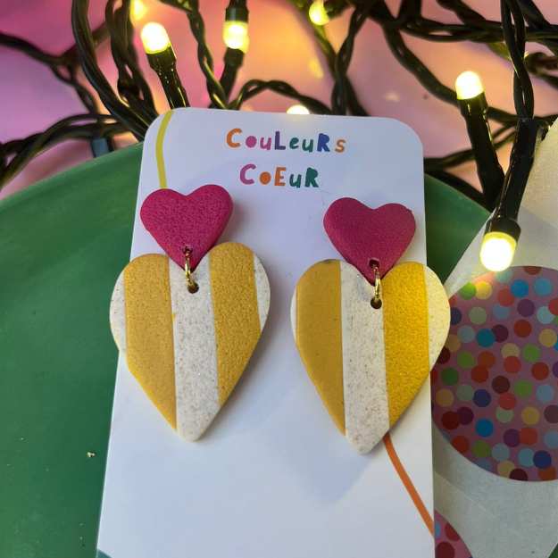 Venise - Rose & Ocre/Blanc