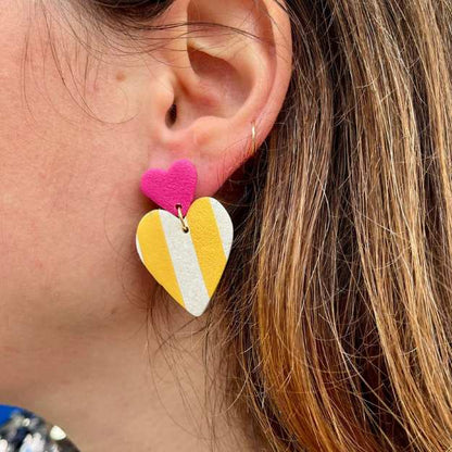 Venise - Rose & Ocre/Blanc