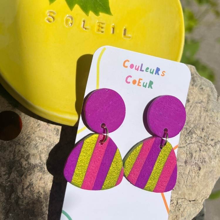 Cartagena ☀️- Rayures Violettes/Roses/Pistaches