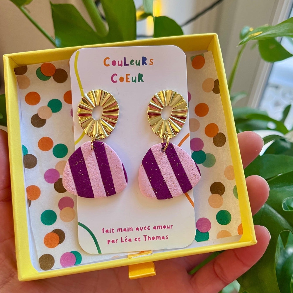 Cartagena - Rayures Violettes/ Roses