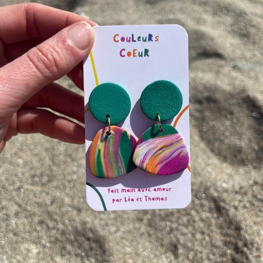 Cartagena ☀️- Marbré Orange/Vert/Rose