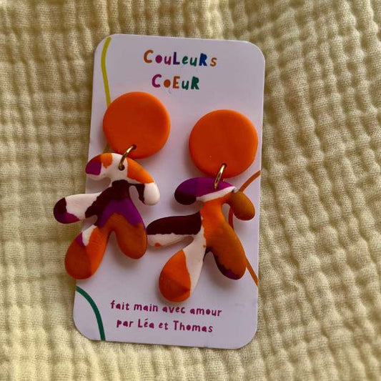 Seychelles - Motif violet/orange