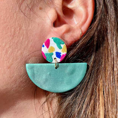 Ibiza - Vert irisé & terrazzo