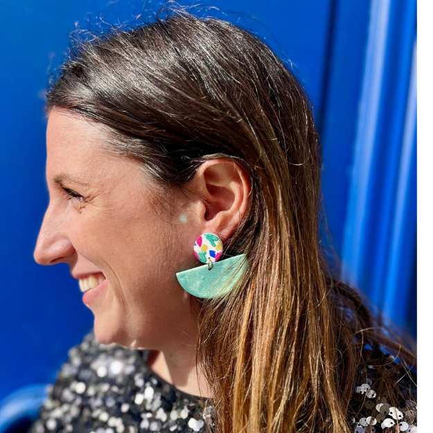 Ibiza - Vert irisé & terrazzo