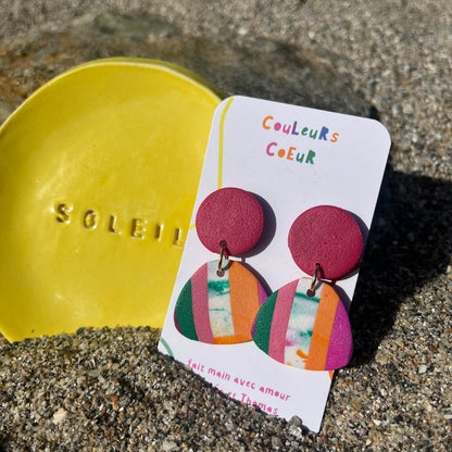 Cartagena ☀️- Rainbow Vert/Orange - Rond Rose
