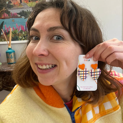 Venise - Quadrillé multicolore & Orange